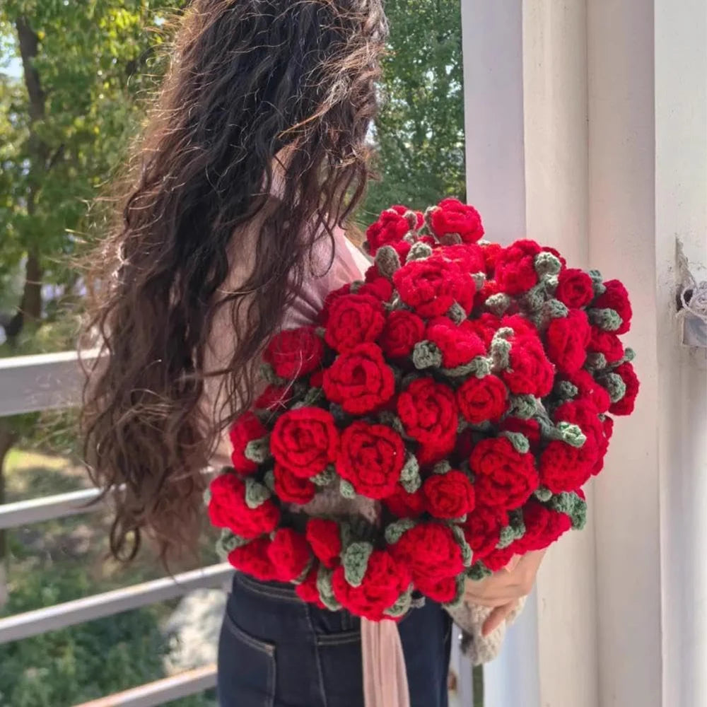 Romantic Rose Bouquet Blanket