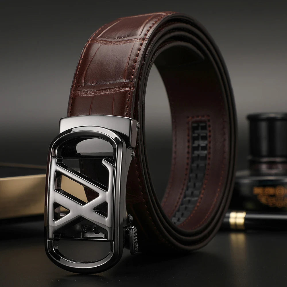 Luxury designer leather belt