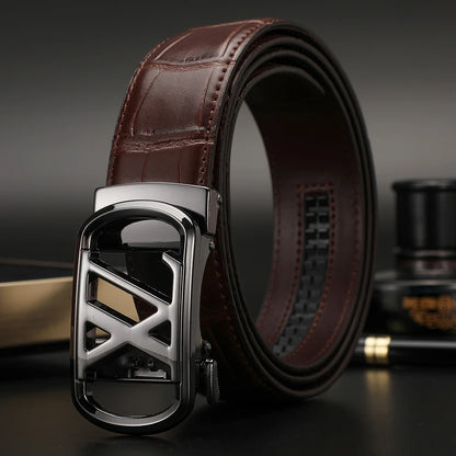 Luxury designer leather belt