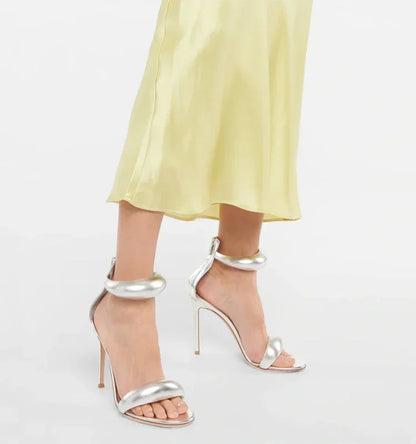 Silver Strap High Heels