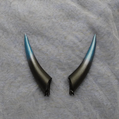 Gradient Devil Horns Hair Clip