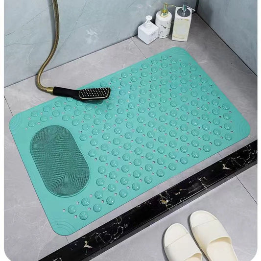 Light Blue Non-Slip PVC Bath Mat