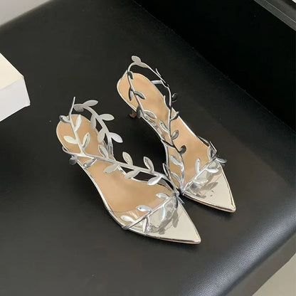 Golden High Heel Sandals