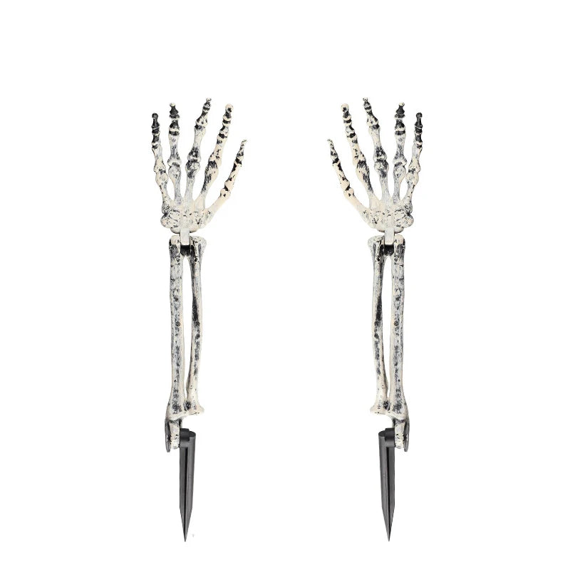 Skeleton Head and Hand Stakes