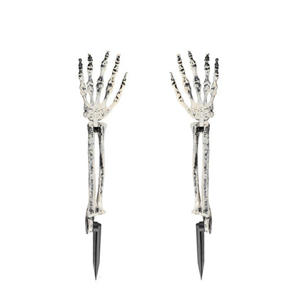 Skeleton Head and Hand Stakes