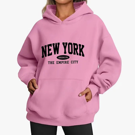 Brooklyn Letter Print Hoodie