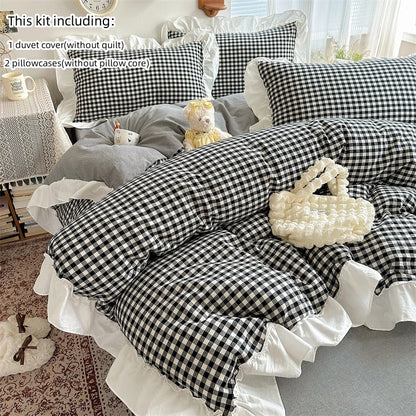 Red & Black Plaid Duvet Set