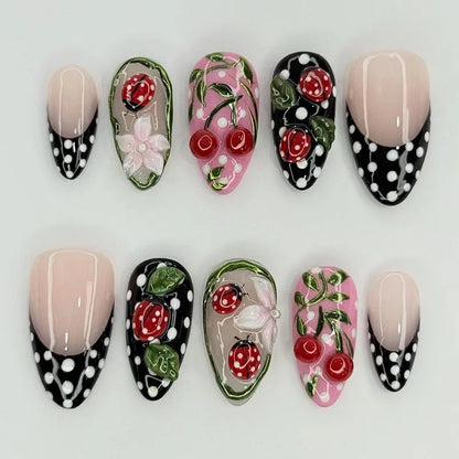 24Pcs French Ballerina Nail Tips