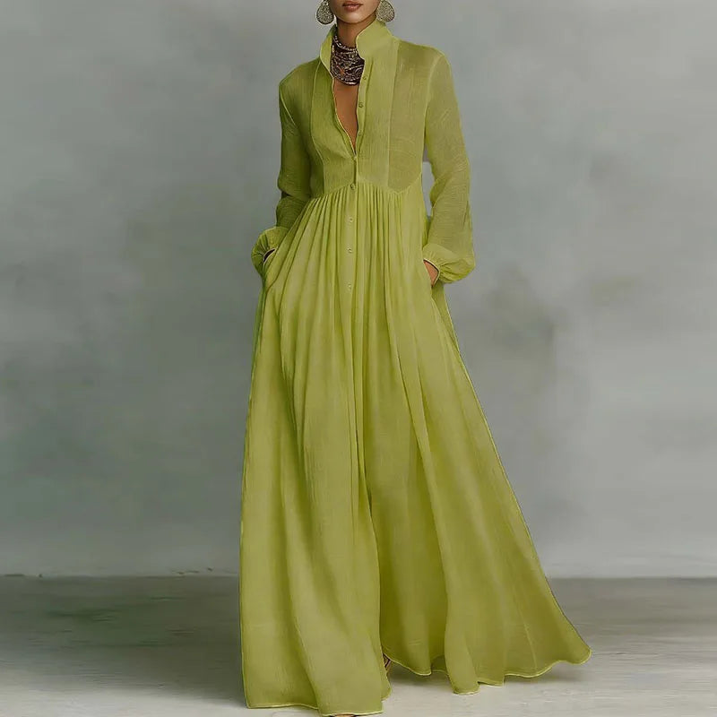Sheer Lantern Sleeve Dress