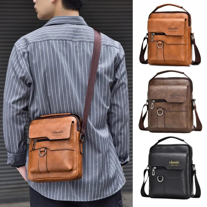 PU Leather Crossbody Tote Bag