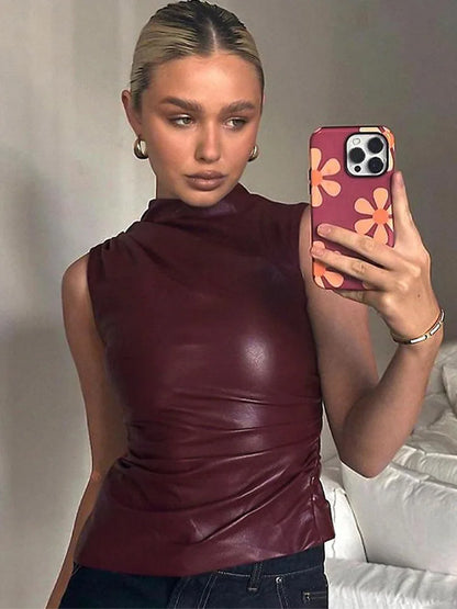 Simple High-Waist Crop Top