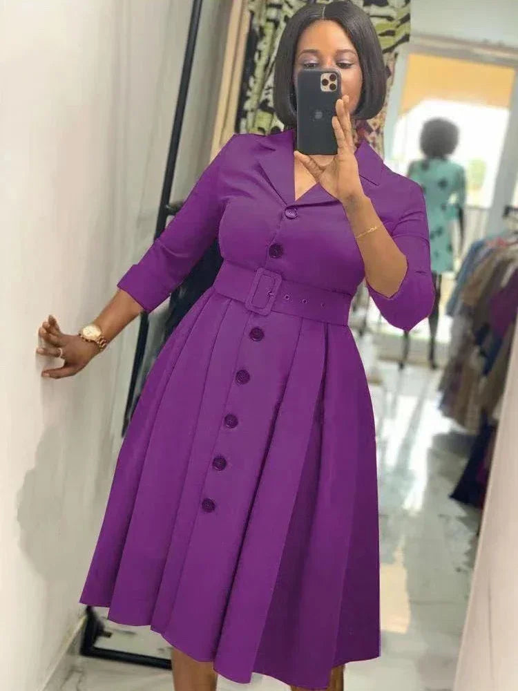 Elegant Office Midi Dress