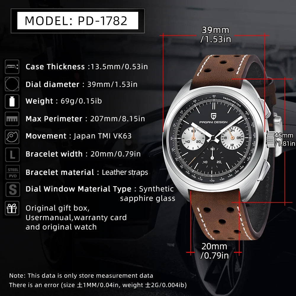 Pagani Design Panda Dial Chronograph