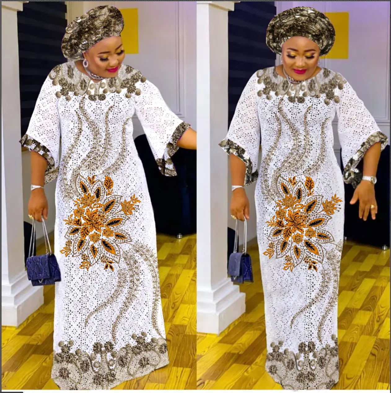 Elegant Kaftan Maxi Dress