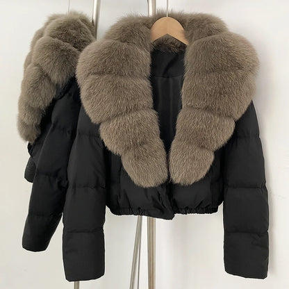 Fur Collar Duck Down Puffer Jacket