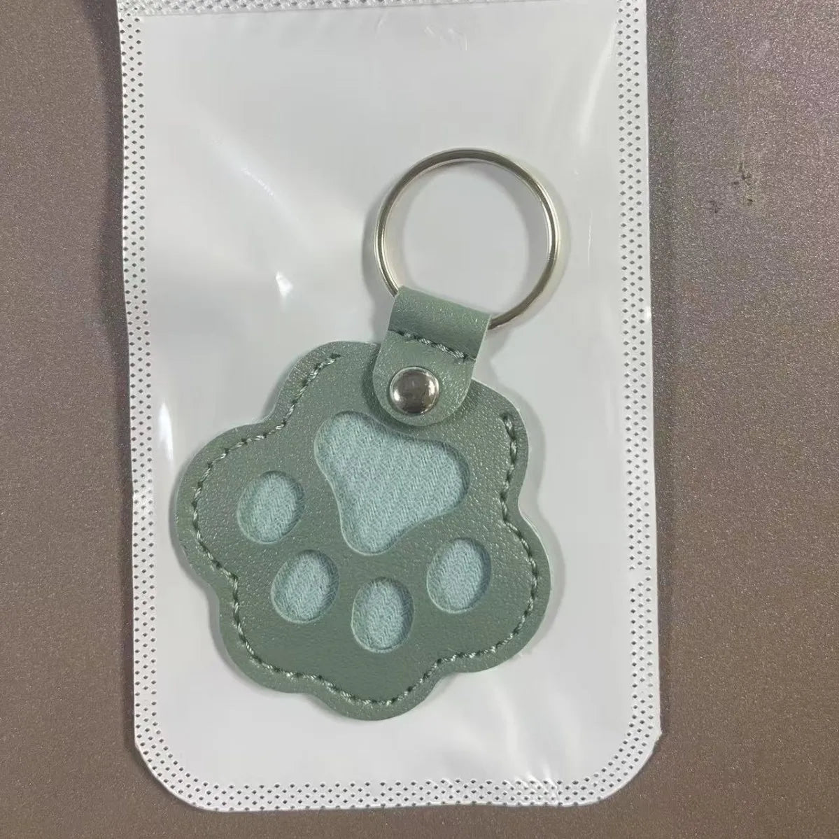 Dog Hair Collector Keychain Leather