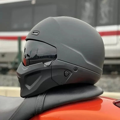Half-Open Retro Locomotive-Style Helmet
