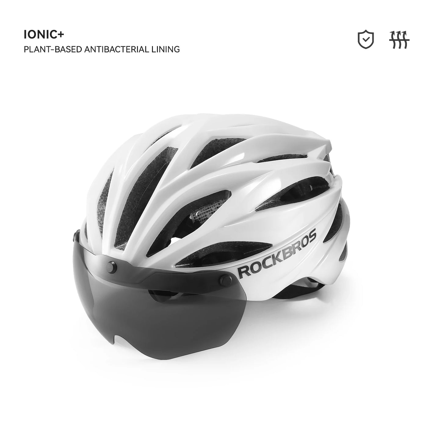 Magnetic Goggle Integrated Road Bike Helmet