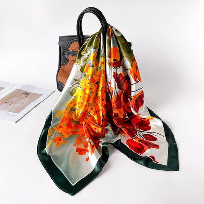 Silk Shawl Satin Square Scarf