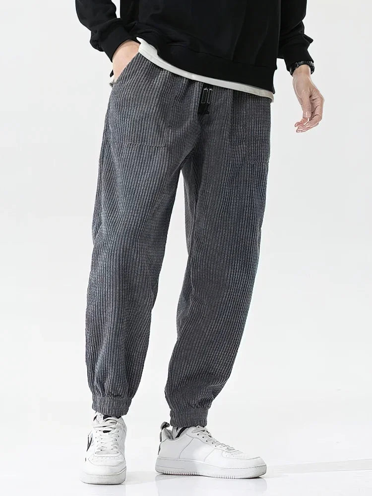 Corduroy baggy joggers