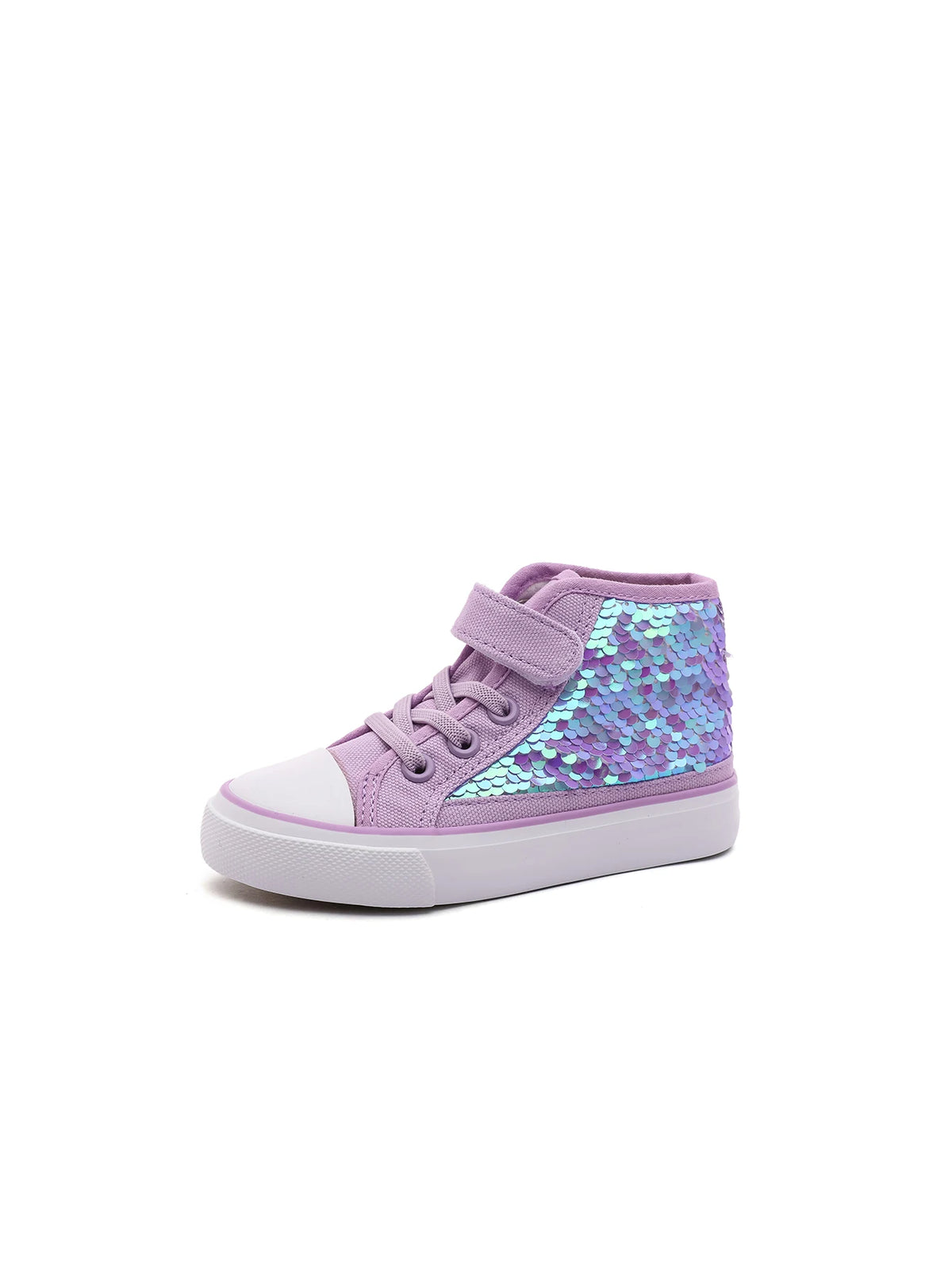 Holographic Scale Mid-Top Canvas Shoes