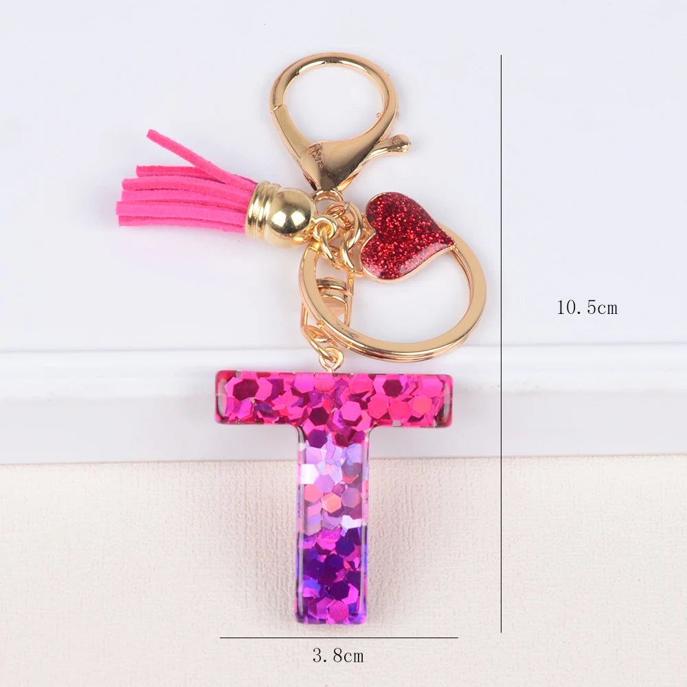 A-Z Alphabet Initial Letter Keychain