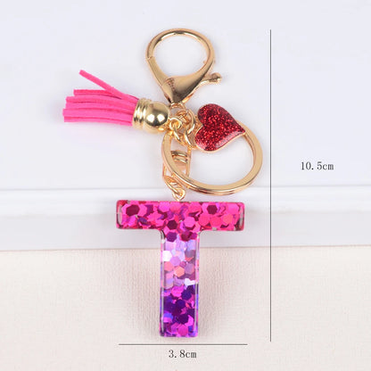 A-Z Alphabet Initial Letter Keychain