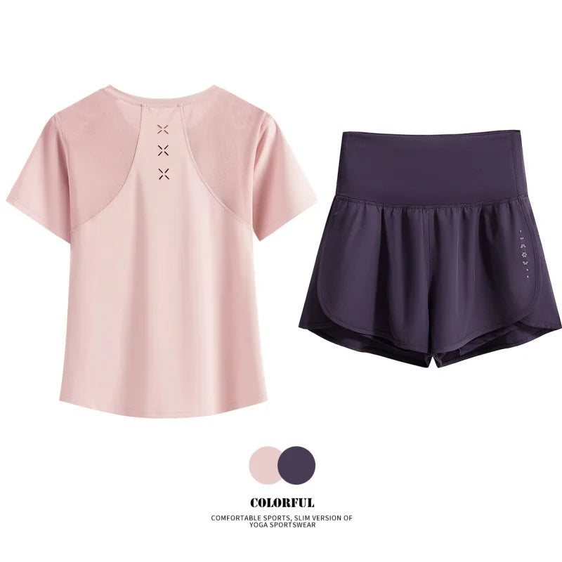 Women Summer Breathable Short Sports Set