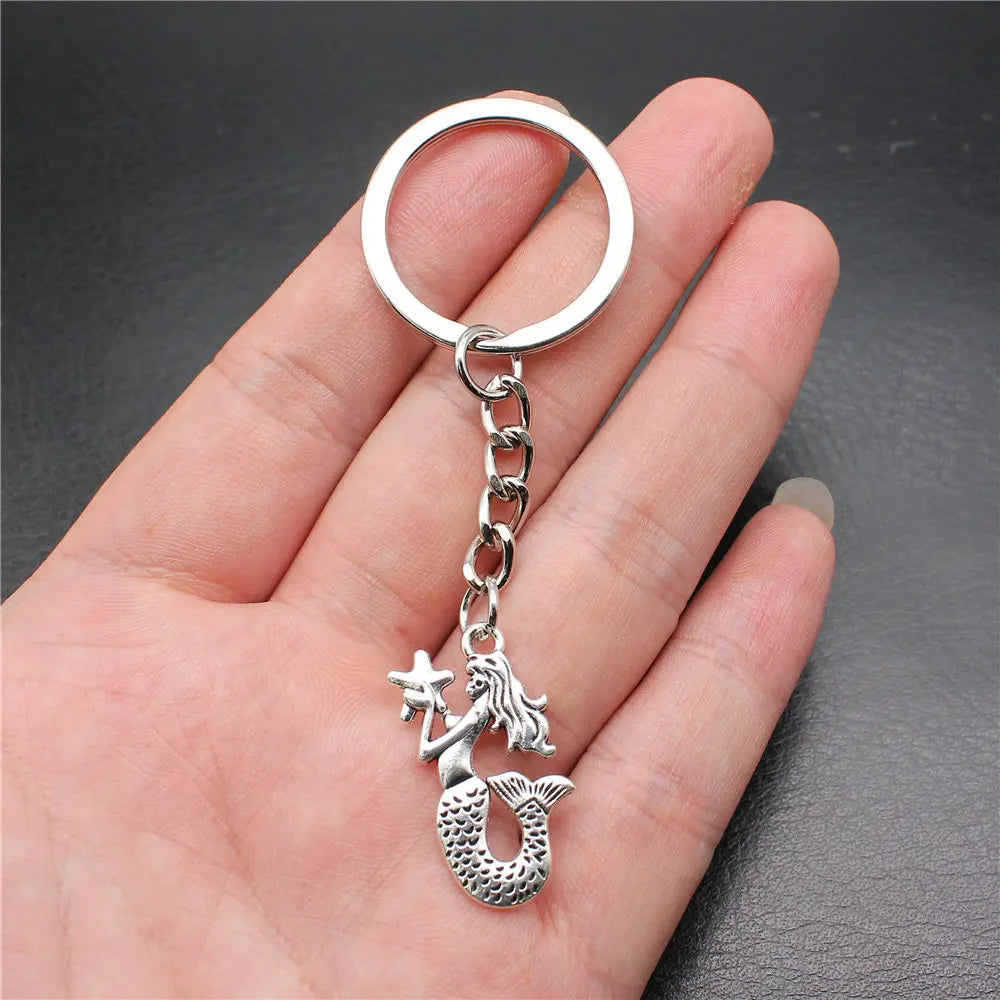 Seahorse Octopus Mermaid Keychains Nail
