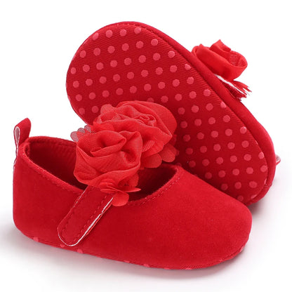 Red Fluffy Baby Princess Shoes