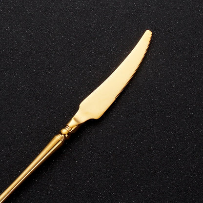 Metal Gold Cutlery Set Tableware