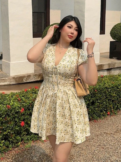 Lace-Up Mini Dress