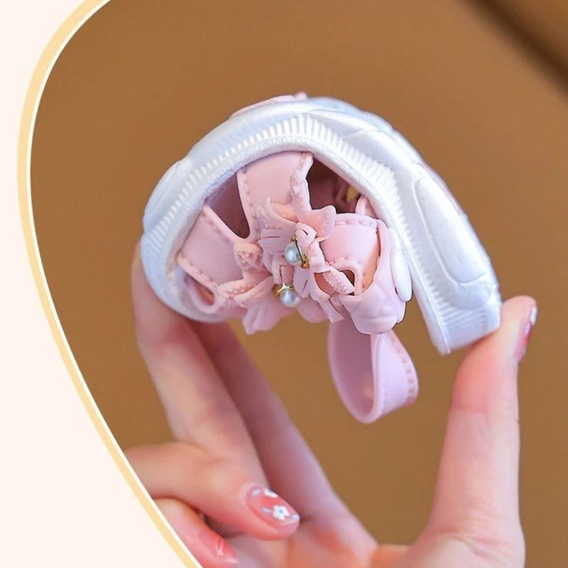 Floral Pearl Closed-Toe Sandals