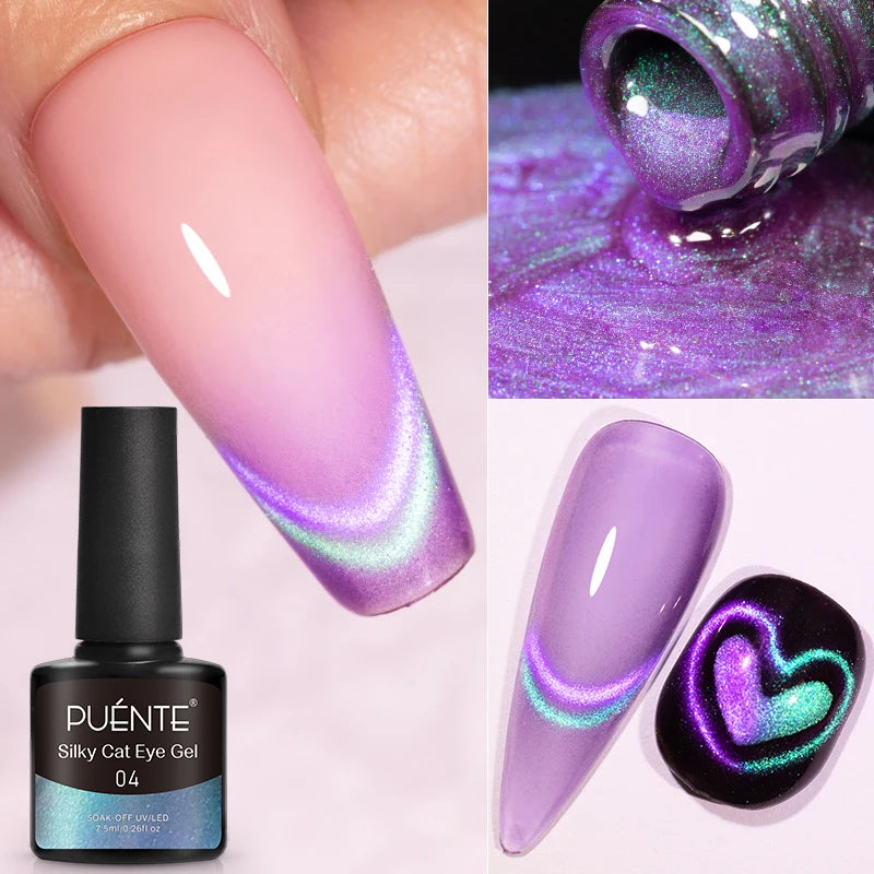 Wine Red Cat Eye Gel Polish