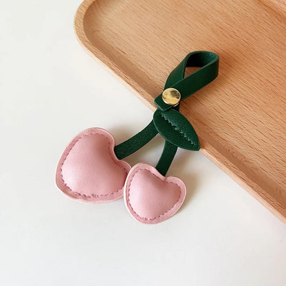 Cute 3D Peach Heart Cherry