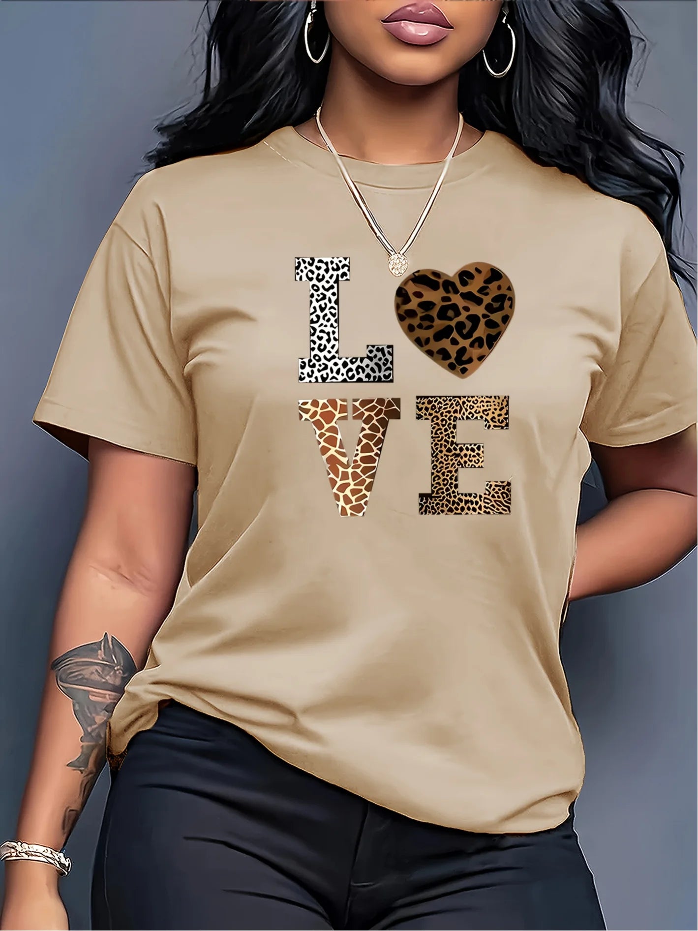 Leopard Heart Love T-Shirt