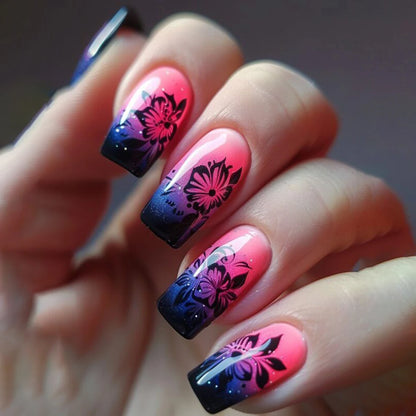 96Pcs French Wave Nail Set