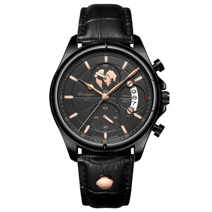 Chronograph Leather Strap Watch