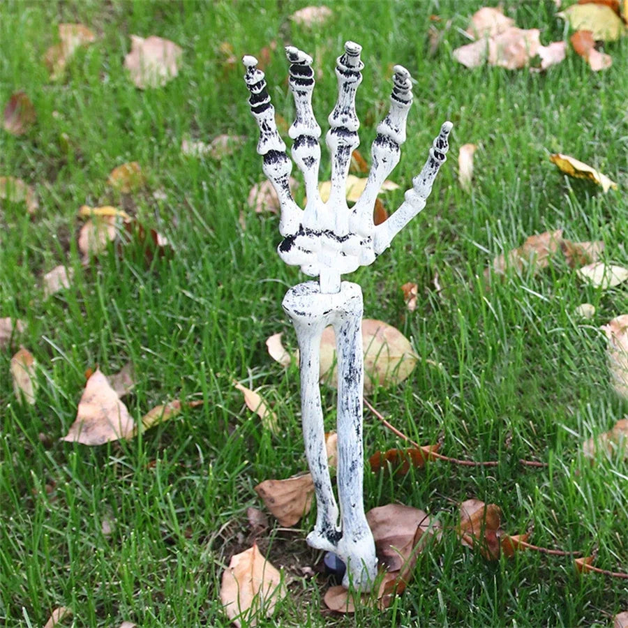 Skeleton Head and Hand Stakes