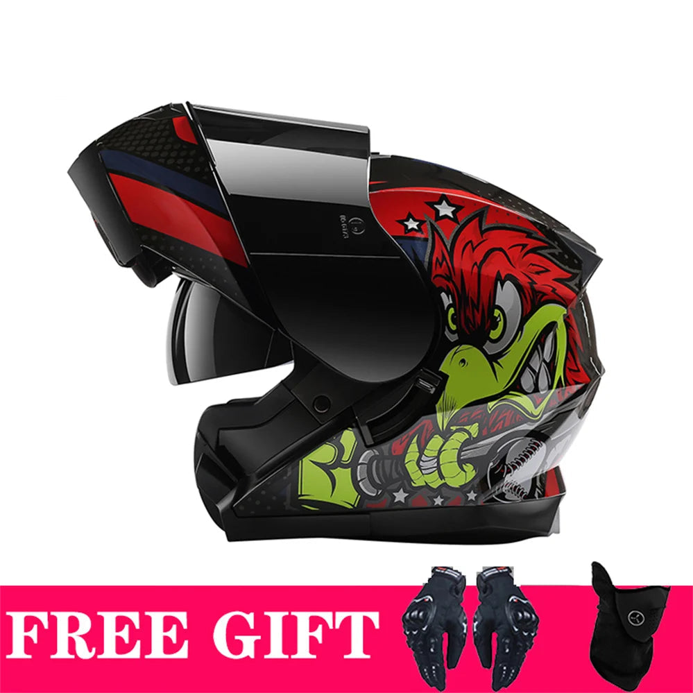 BLD-162 Double-Visor Flip-Up Helmet