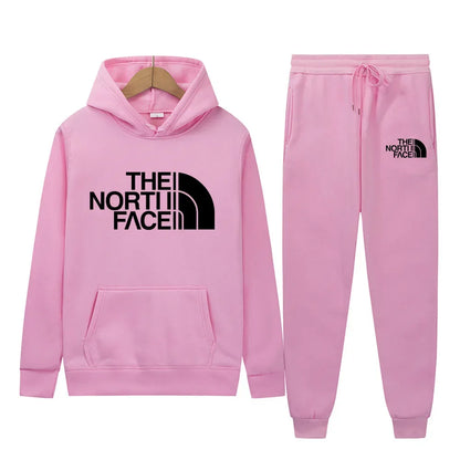 Unisex Two-Piece Hooded Tracksuit Set