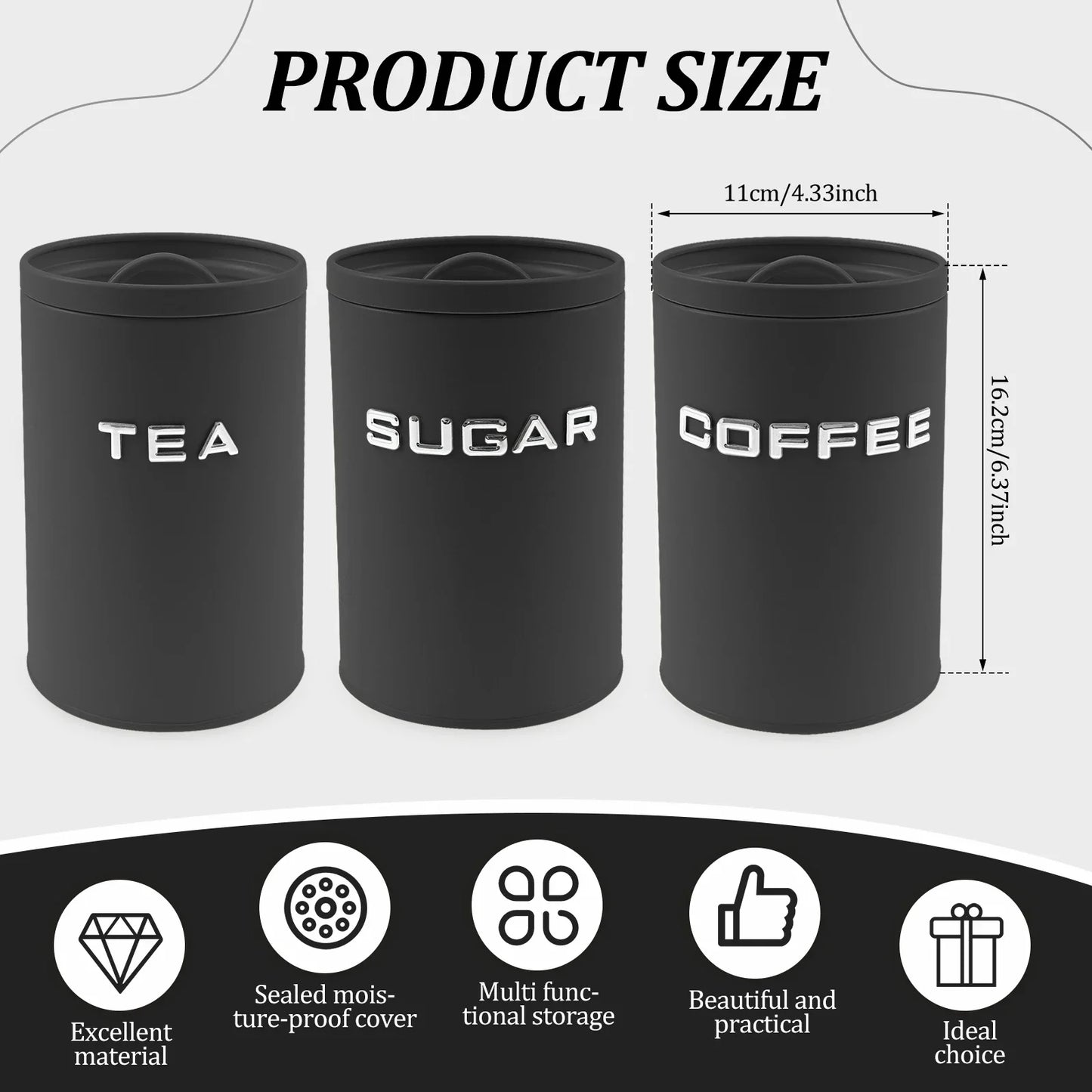 Metal Modern Style Storage Jar