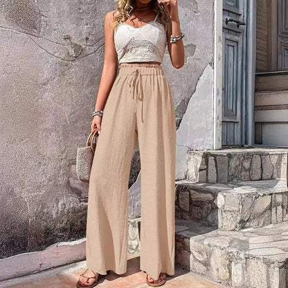 Women Elastic Waist Pants