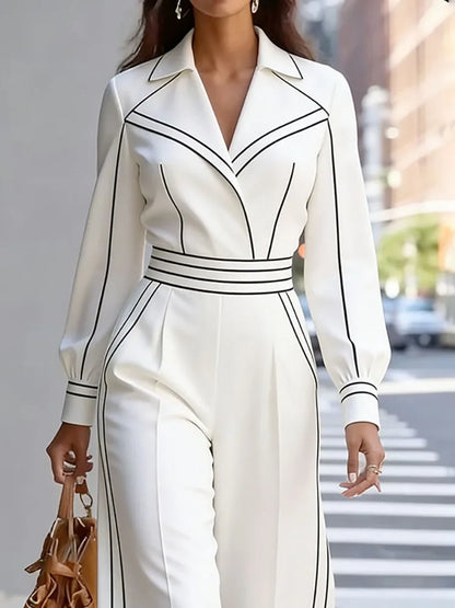 Striped Wide Jumpsuit