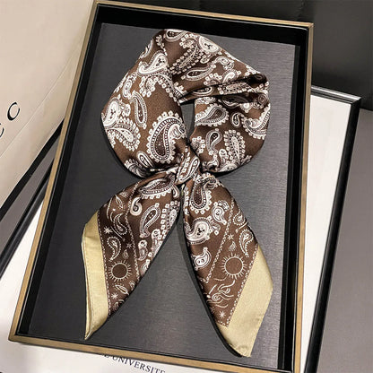 Scarves Shawl Print Satin Scarf