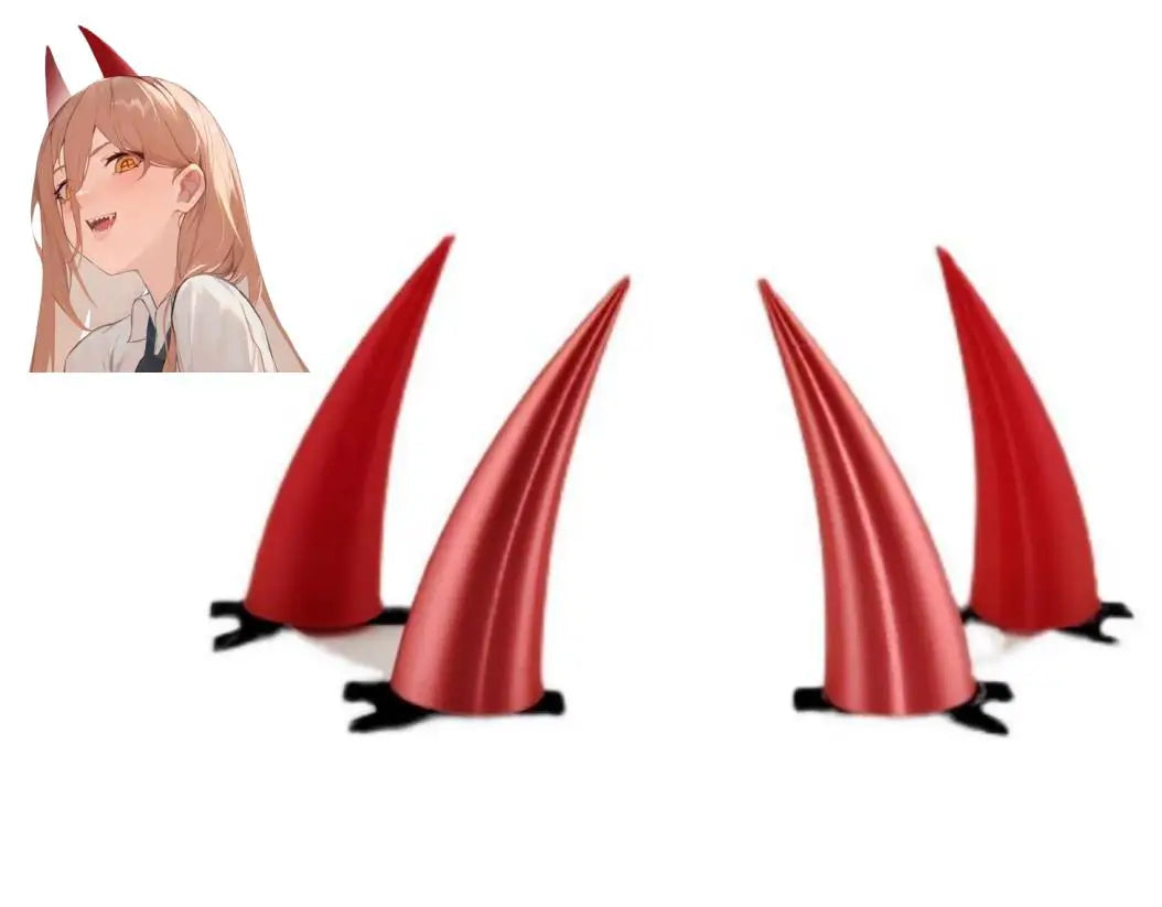 Red Devil Horn Hair Clip