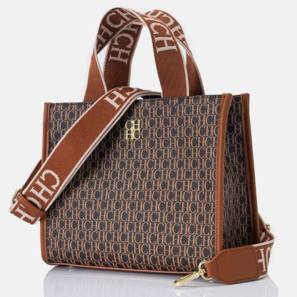 Monogram Print PU Tote