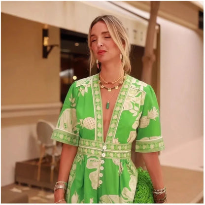Printed Straight Jumpsuit