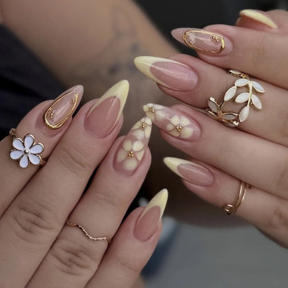 24Pcs French Ballerina Nail Tips