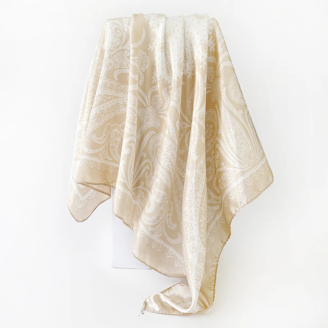 Satin Print Square Scarf